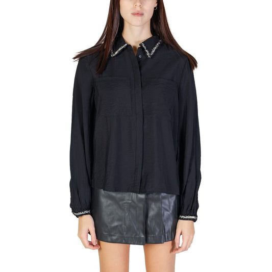 Vila Clothes Black Viscose Blouse