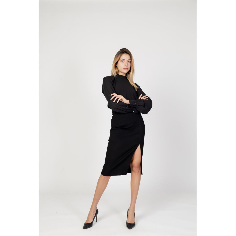 Sandro Ferrone Black Polyester Blouse