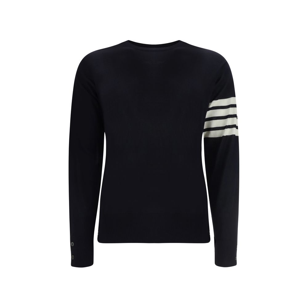 Thom Browne Blue Fleece Wool Sweatshirt