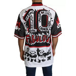 Dolce & Gabbana White King Panda Polyester T-shirt Top