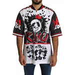 Dolce & Gabbana White King Panda Polyester T-shirt Top