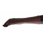 Dolce & Gabbana Brown Leather Wrist Slim Women Gloves