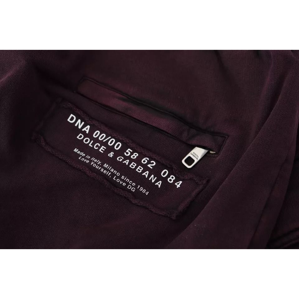 Dolce & Gabbana Bordeaux Cotton Cargo Jogger Sweatpants Pants
