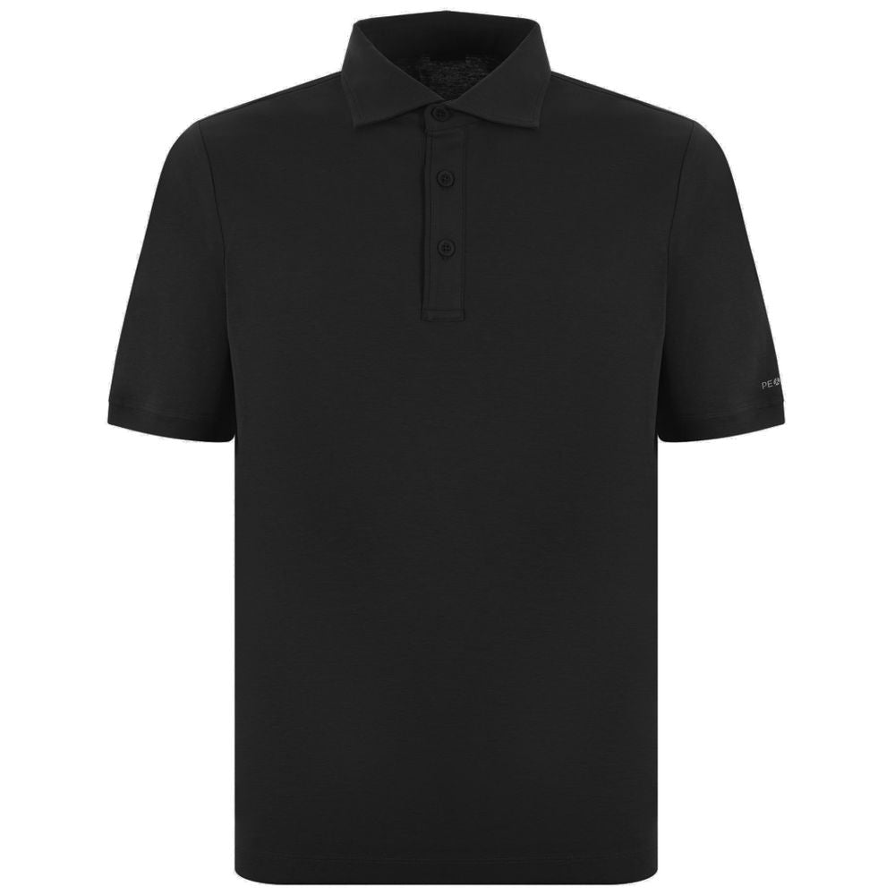 People Of Shibuya Black Cotton Men Polo Shirt