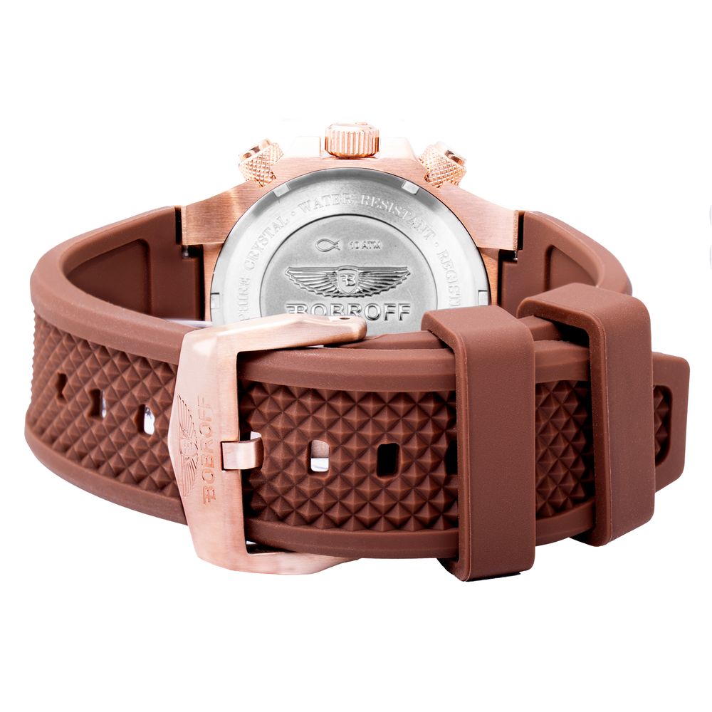 Bobroff Brown Rubber Dress Watch