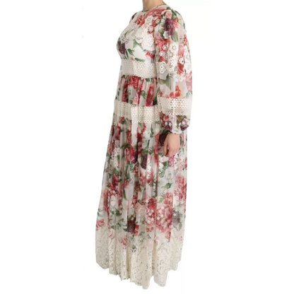 Dolce & Gabbana Multicolor Floral Maxi Sheath Dress