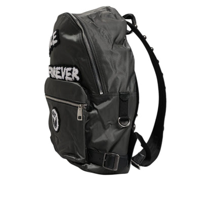 Dolce & Gabbana Gray Nylon Prince Forever School Travel Backpack Bag