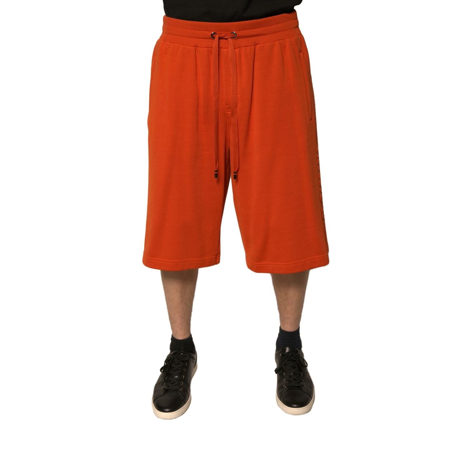 Dolce & Gabbana Orange Cotton Blend Men Bermuda Shorts