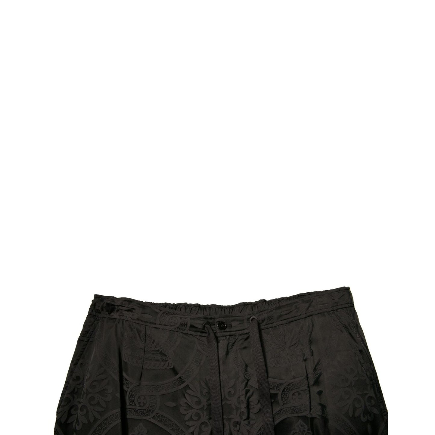 Dolce & Gabbana Black Crown Nylon Jogger Sweatpants Pants