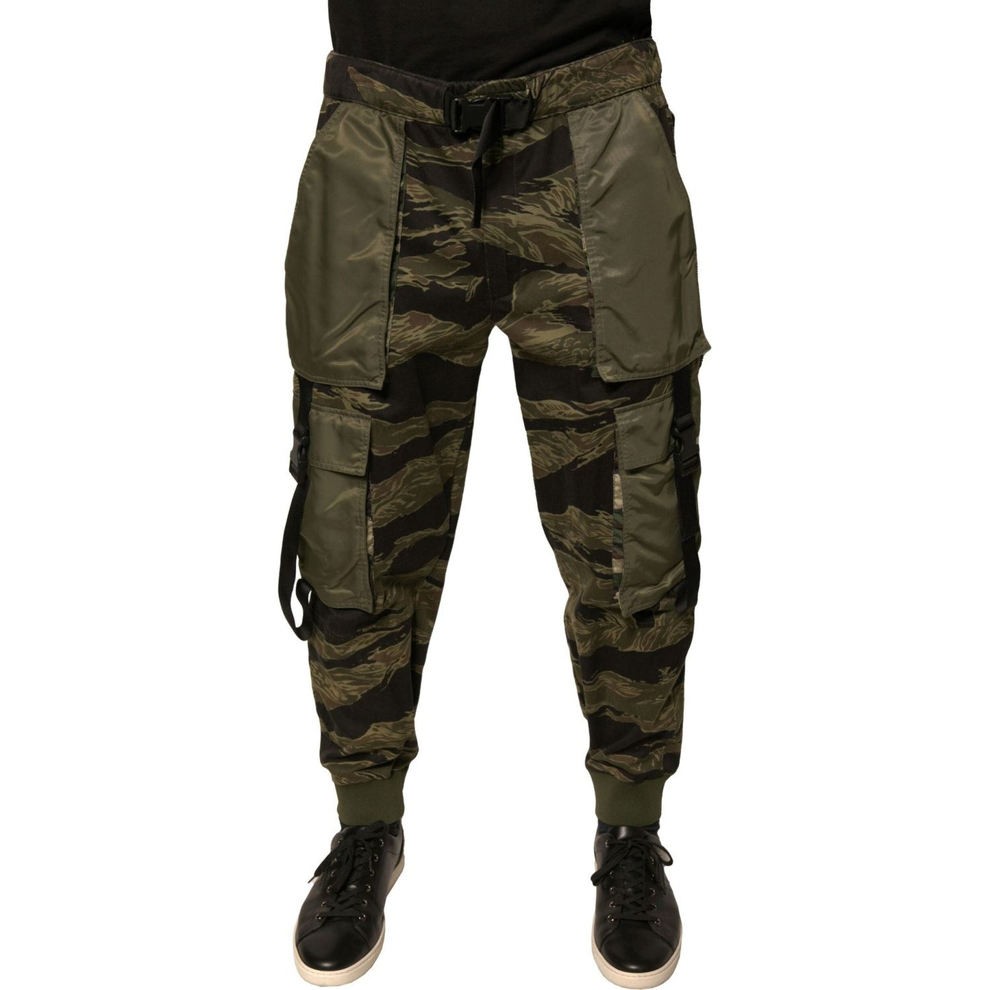 Dolce & Gabbana Green Cotton Jogger Cargo Pants