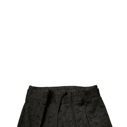 Dolce & Gabbana Black Brocade Polyester Skinny Men Dress Pants