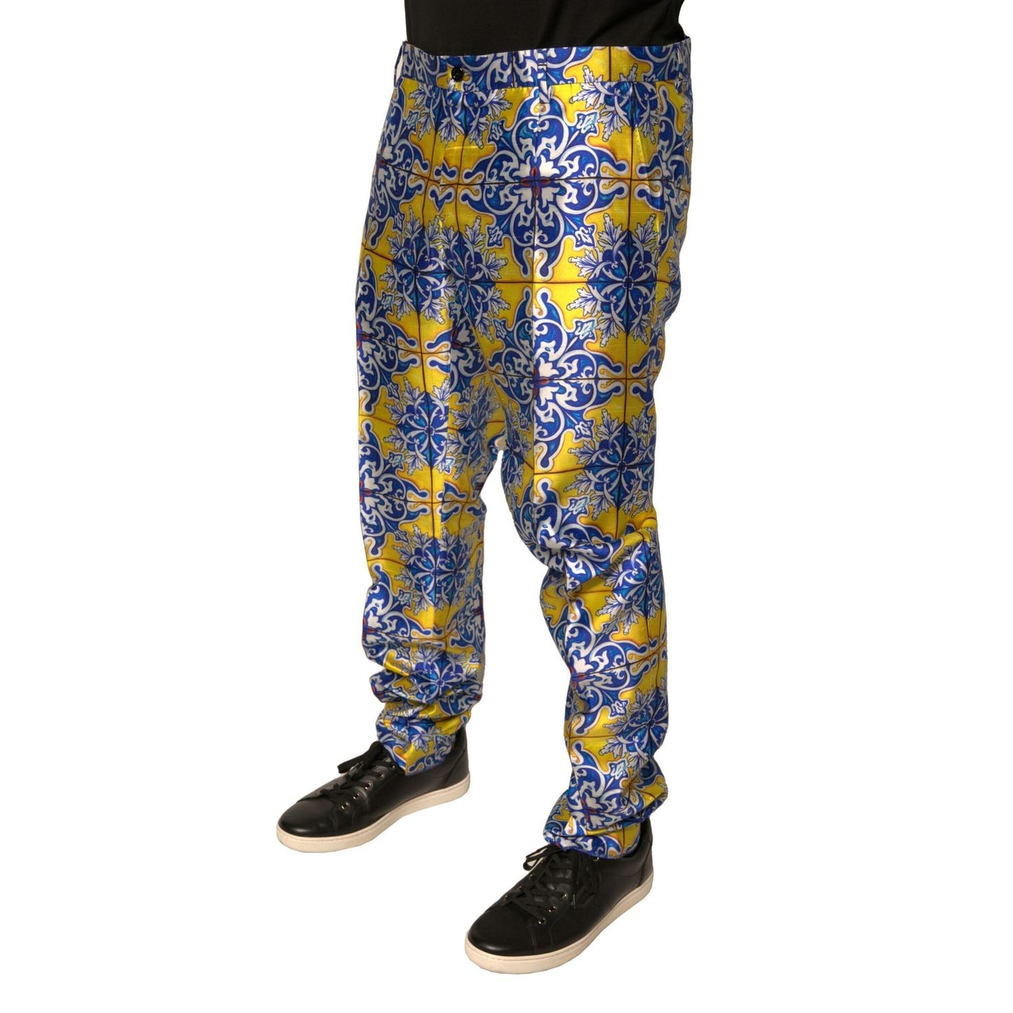 Dolce & Gabbana Multicolor MajolicaSilk Skinny Pants