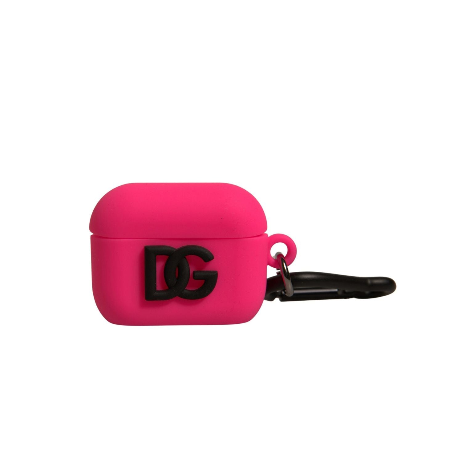 Dolce & Gabbana Pink Silicone Rubber Logo Embossed Airpods Case