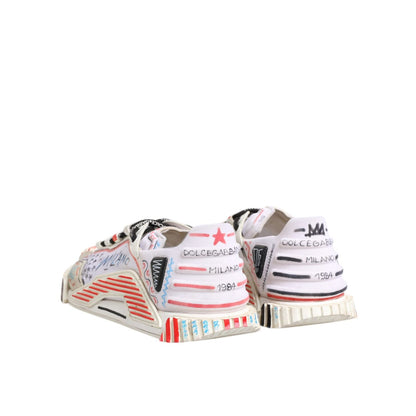 Dolce & Gabbana Multicolor Suede Fabric NS1 Sneakers Shoes