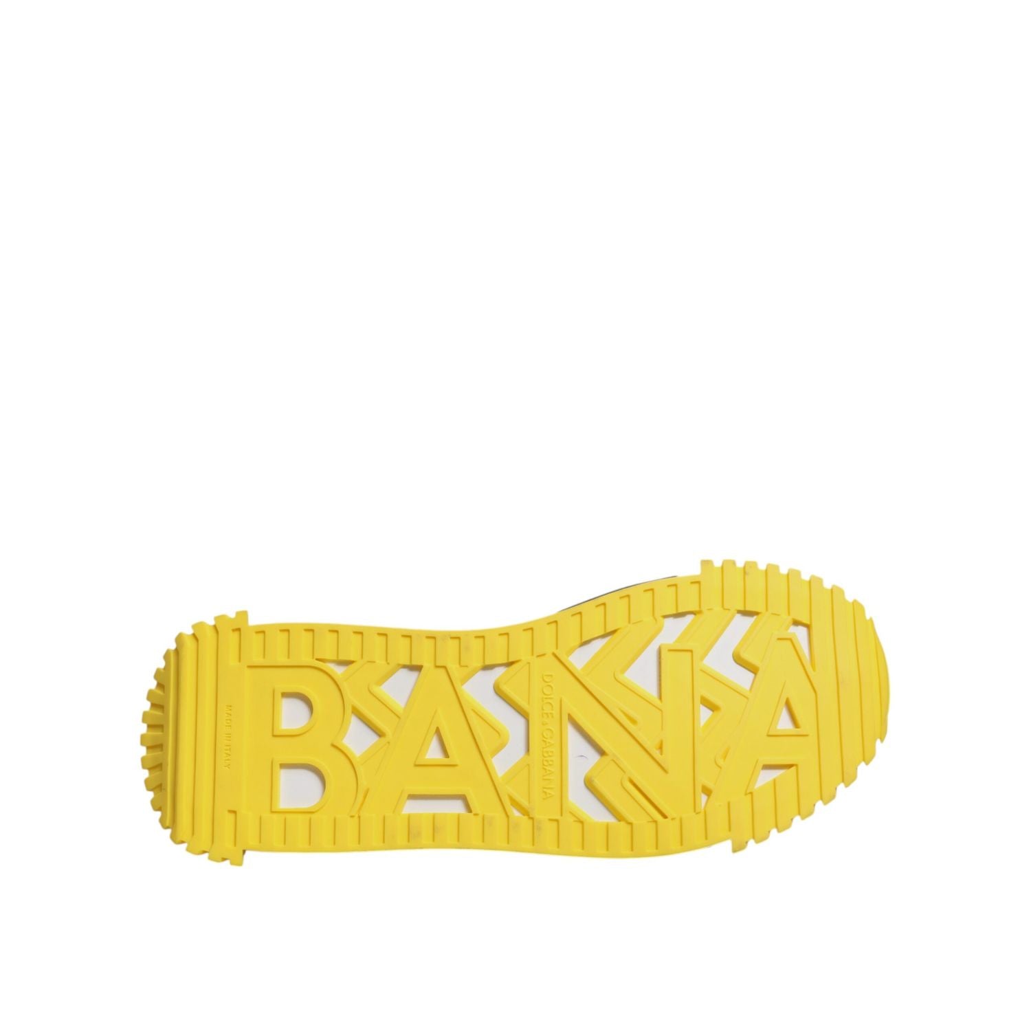 Dolce & Gabbana Black Yellow Low Top NS1 Sneakers Shoes