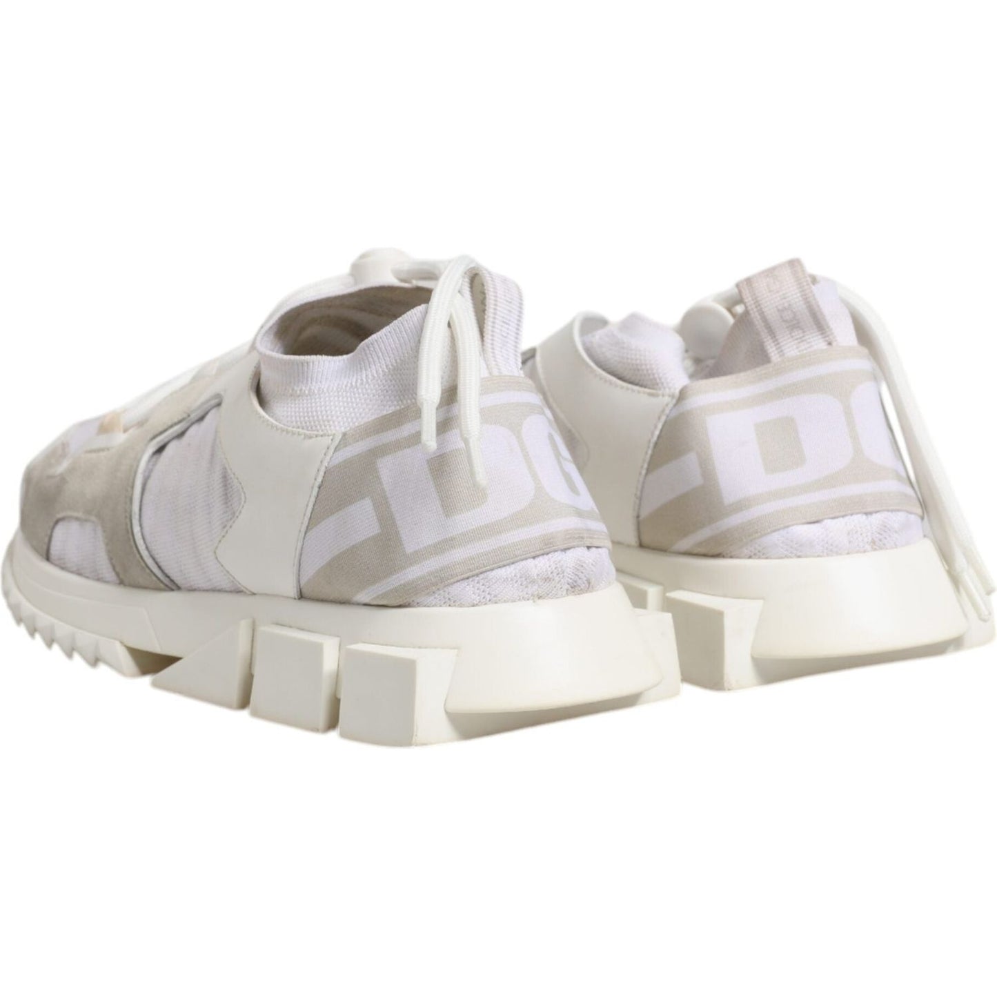Dolce & Gabbana White Mesh Sorrento Trekking Sneakers Shoes