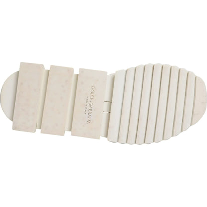 Dolce & Gabbana White Mesh Sorrento Trekking Sneakers Shoes