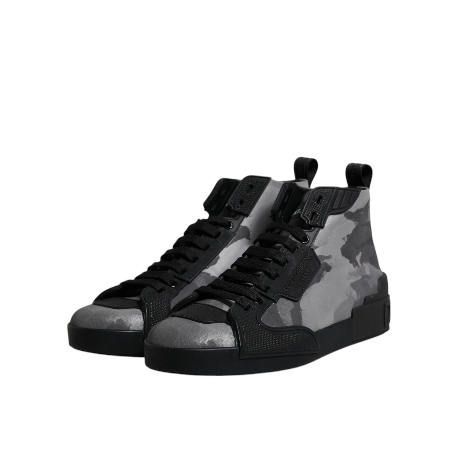 Dolce & Gabbana Multicolor Camouflage High Top Sneakers Shoes