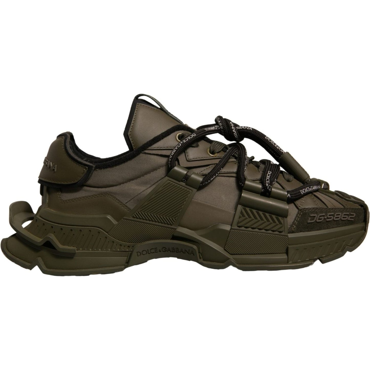Dolce & Gabbana Military Green Space Low Top Sneakers Shoes