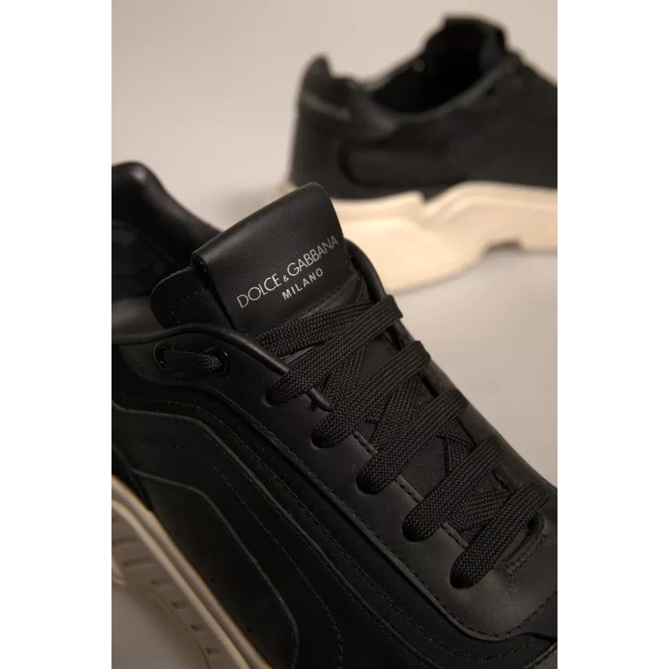 Dolce & Gabbana Black White Daymaster Low Top Sneakers Shoes