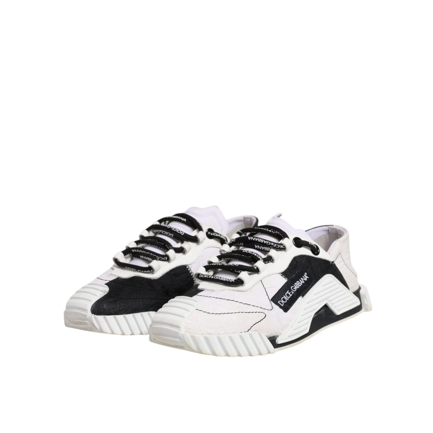 Dolce & Gabbana White Black NS1 Low Top Sneakers Shoes