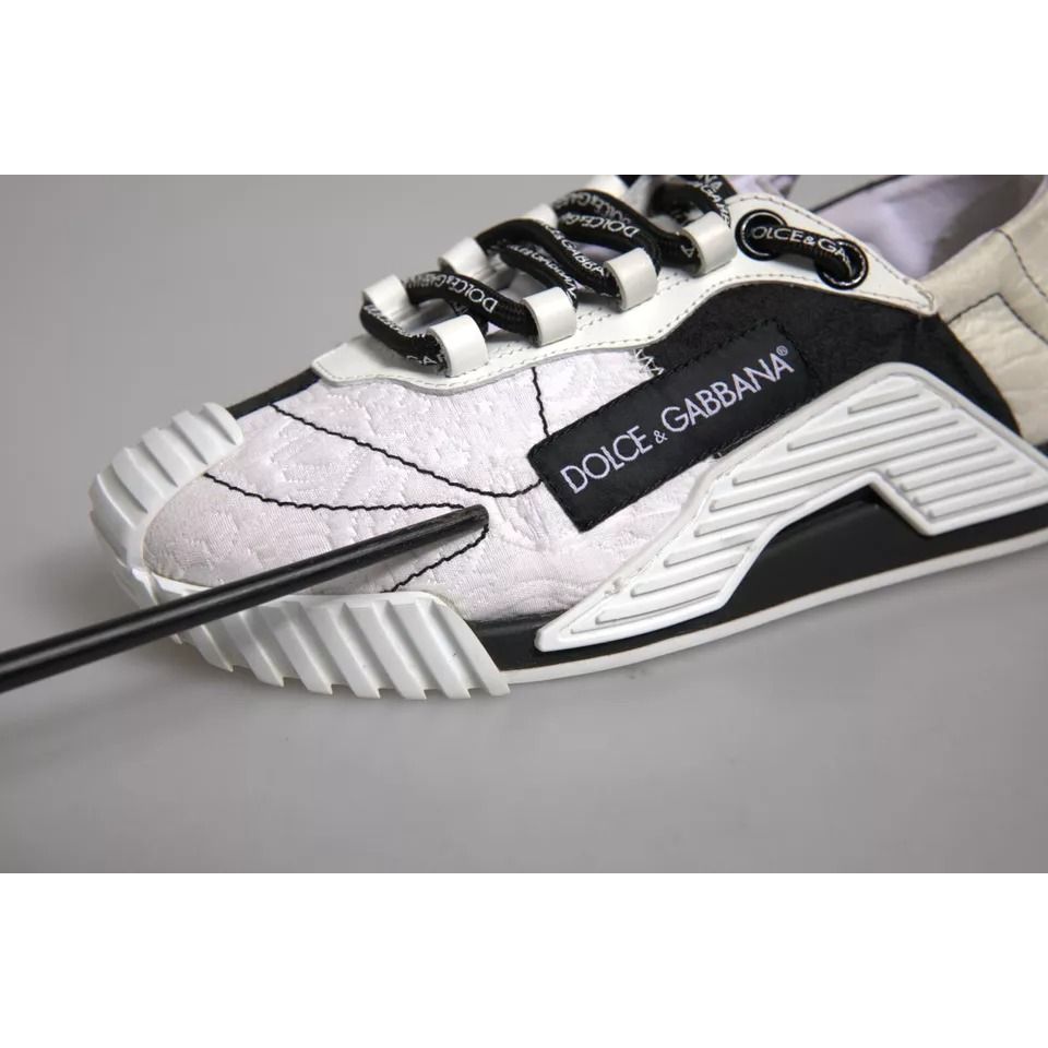 Dolce & Gabbana White Black NS1 Low Top Sneakers Shoes