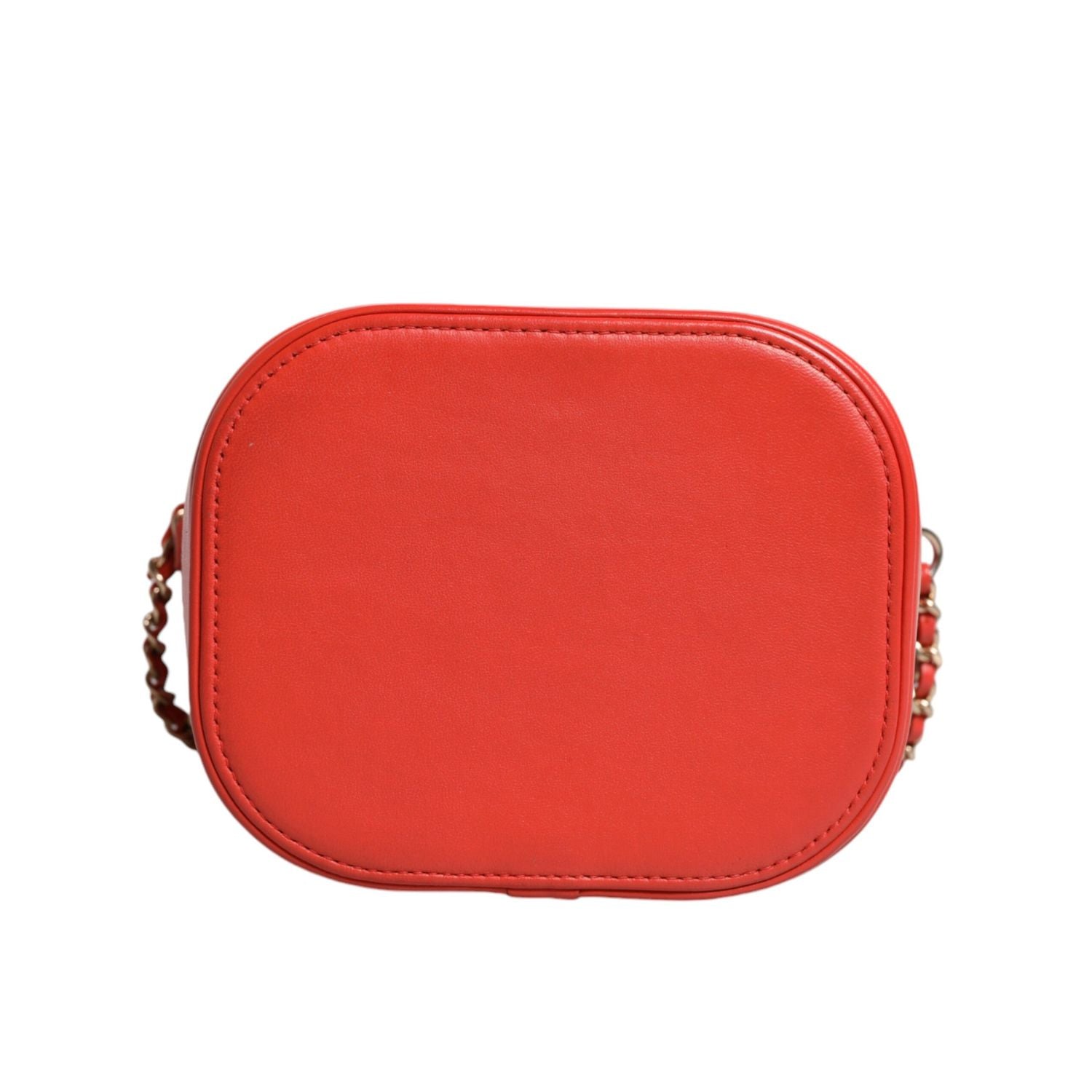 Chanel Orange Coco Mark Vanity Chain Shoulder Hand Purse