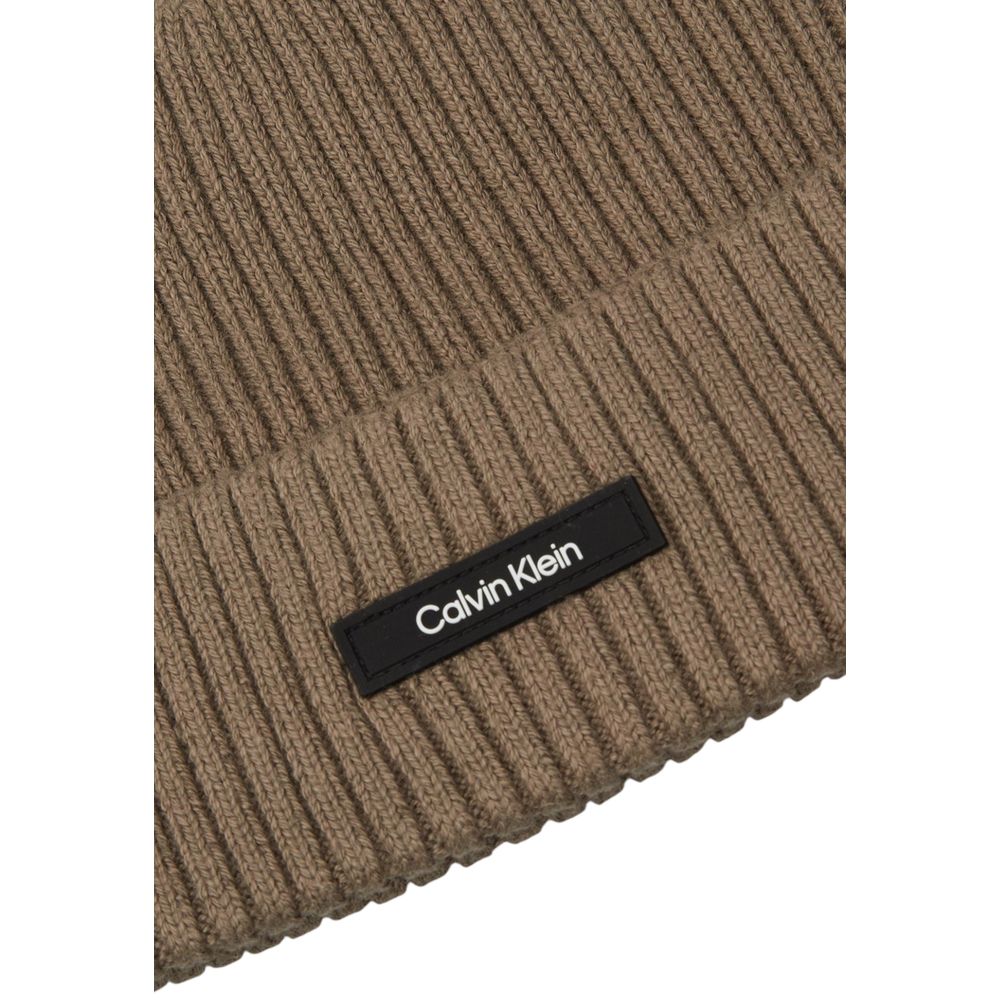 Calvin Klein Beige Organic Cotton Cap (Baseball Hat)