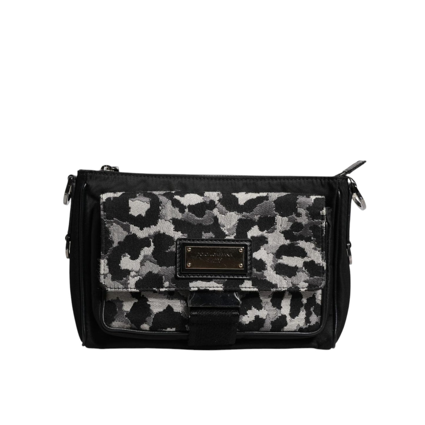 Dolce & Gabbana Multicolor Leopard Jacquard Crossbody Bag