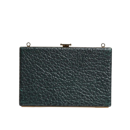 Dolce & Gabbana Black Leather Clutch Evening Crossbody Bag