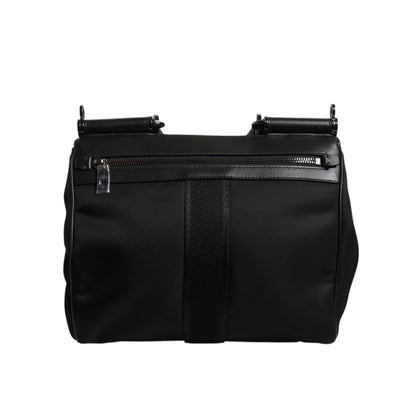 Dolce & Gabbana Brown Leopard Print Lacquard Nylon Sicily Tote Bag