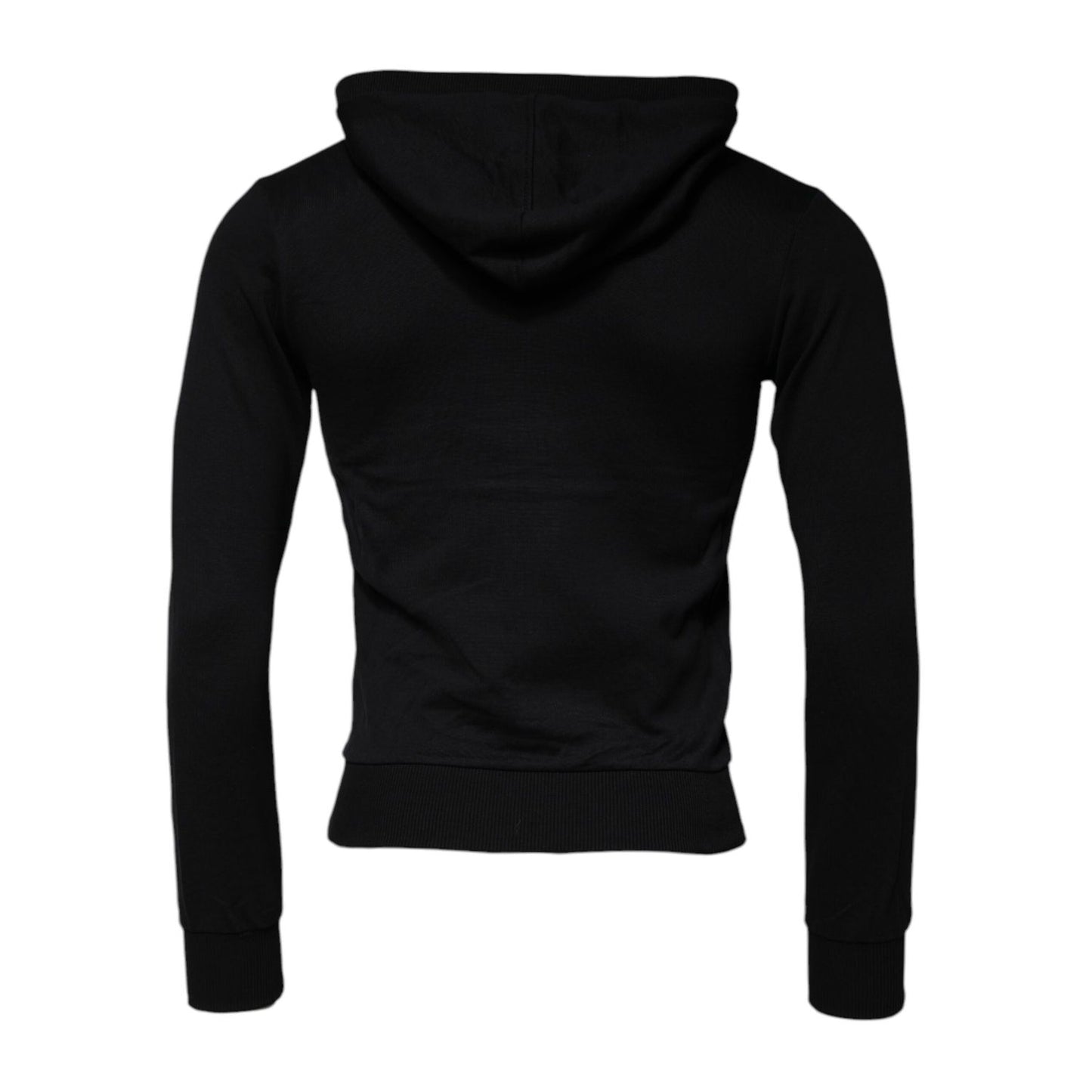 Dolce & Gabbana Black Logo Full Zip Hooded Sweatshirt Sweater