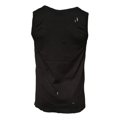 Dolce & Gabbana Black Sleeveless Round Neck Tank T-shirt