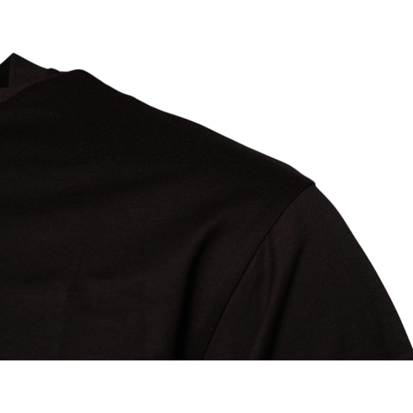 Dolce & Gabbana Dark Brown Logo Cotton Crew Neck T-shirt