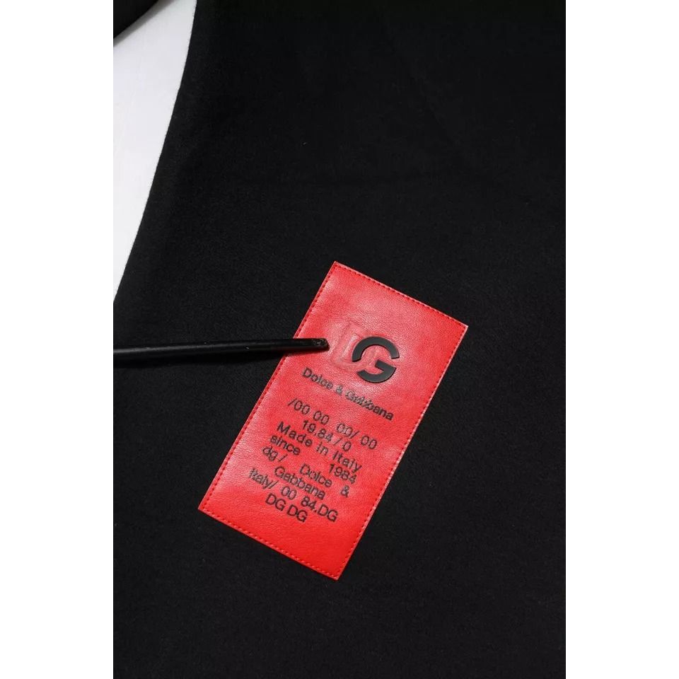 Dolce & Gabbana Black Logo Patch CottonJogger Sweatpants Pants