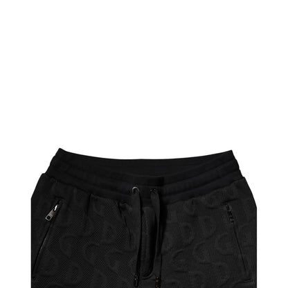 Dolce & Gabbana Black Logo Monogram Jogger Sweatpants Pants