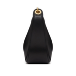 Valentino Garavani Black Leather Mini Hobo Vlogo Shoulder Bag