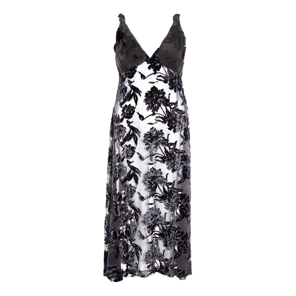 Lardini Elegant Black Viscose Dress