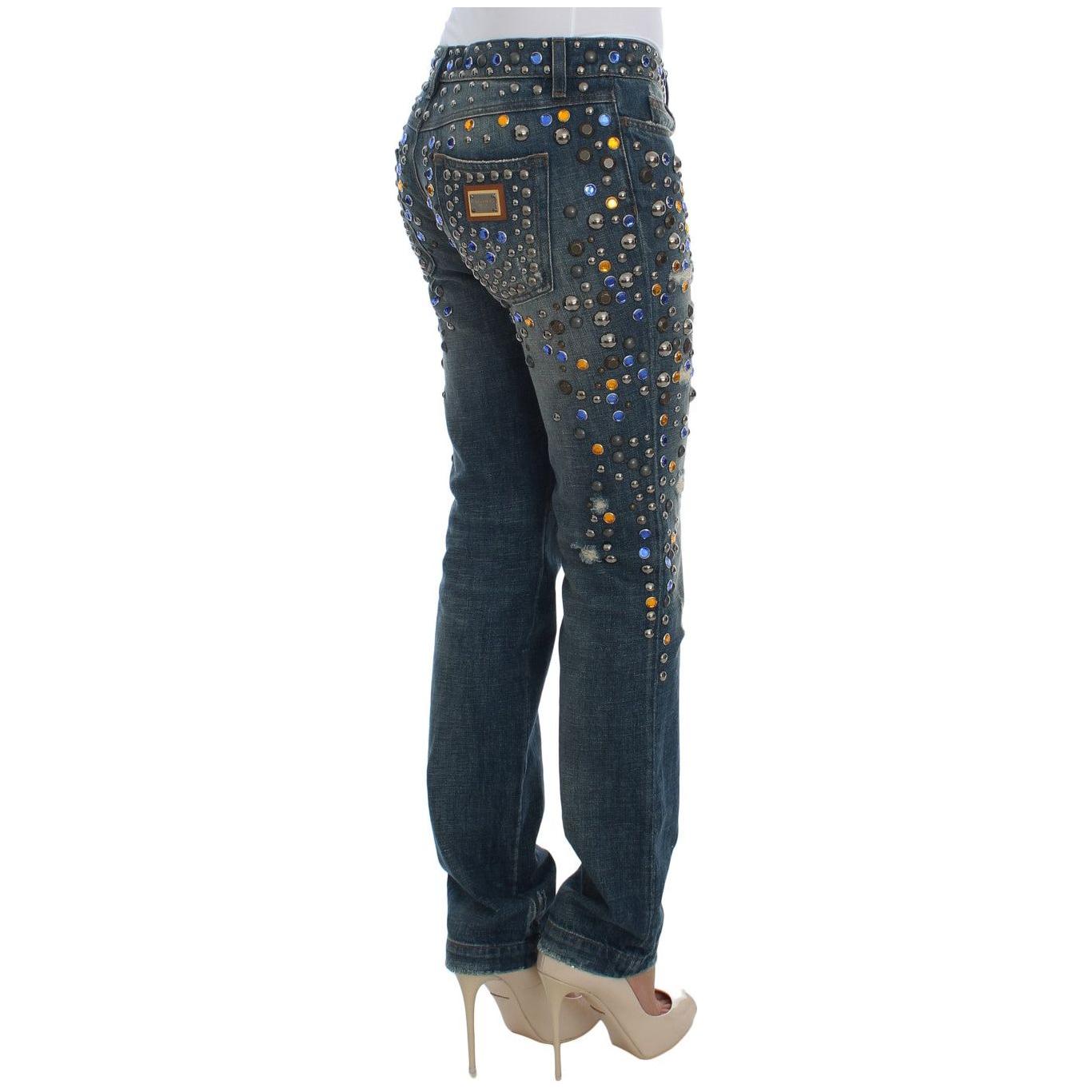 Dolce & Gabbana Crystal Embellished GIRLY Slim Fit Jeans