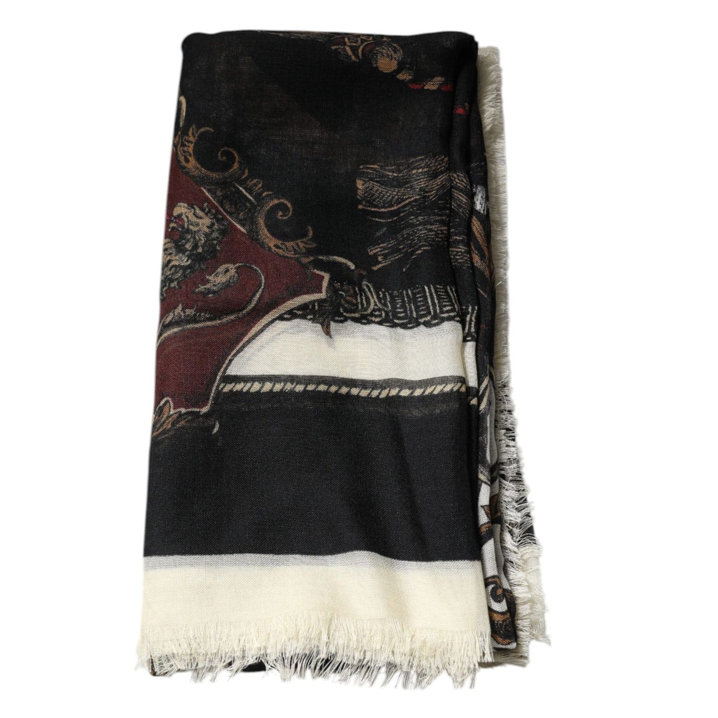 Dolce & Gabbana Multicolor Printed Cashmere Foulard Scarf