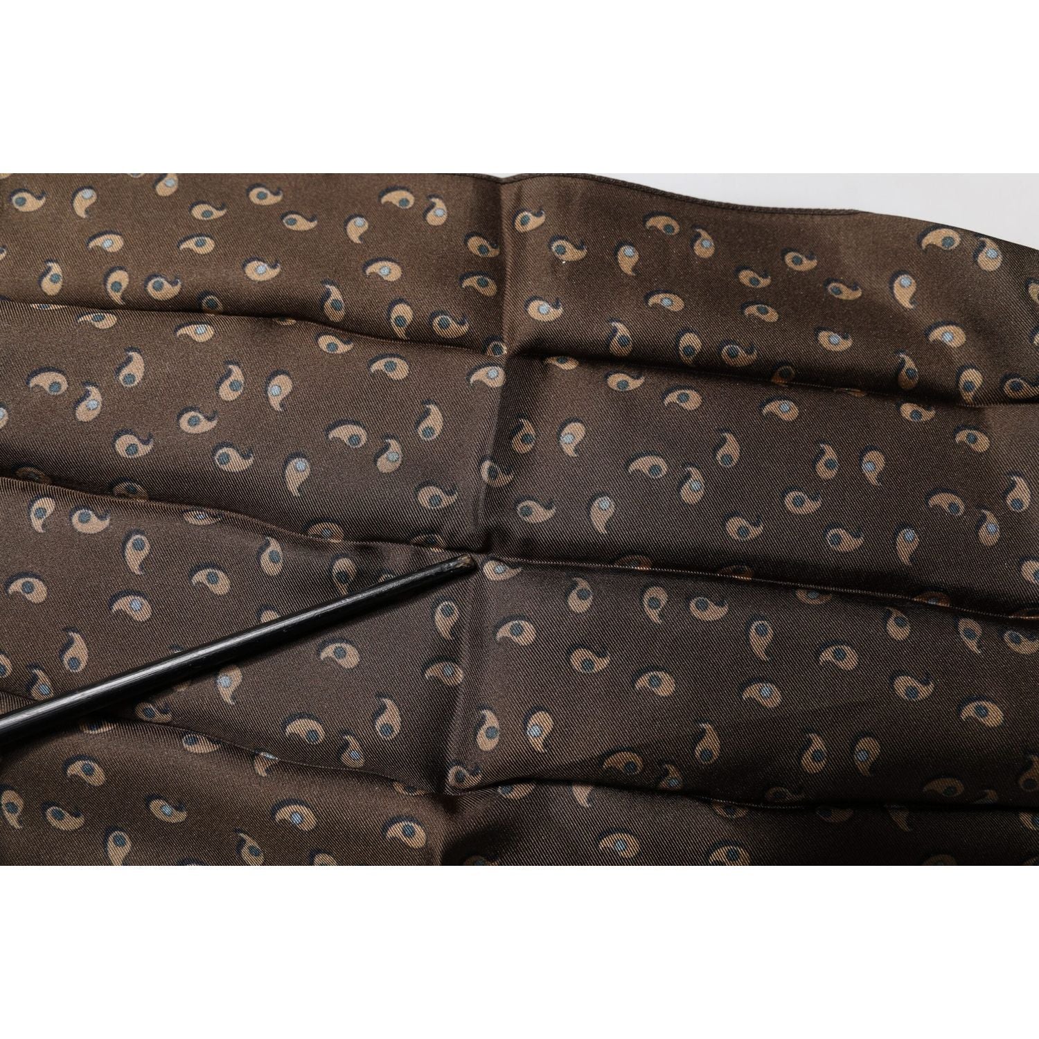 Dolce & Gabbana Brown Fantasy Silk Neck Wrap Shawl Scarf