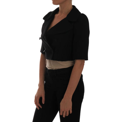 Dolce & Gabbana Black Short Croped Jacket Blazer Coats & Jackets