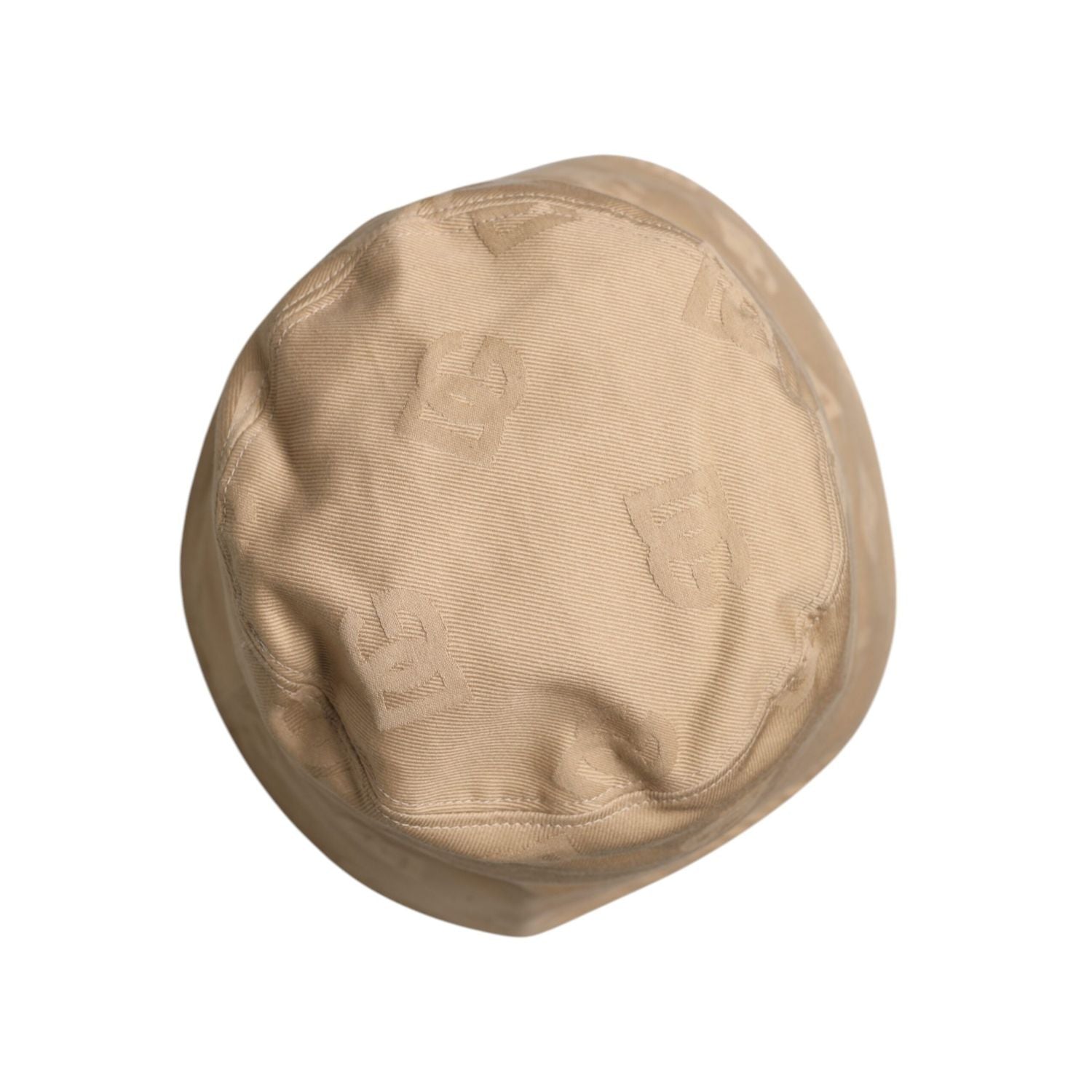 Dolce & Gabbana Beige Logo Monogram Cotton Bucket Cap
