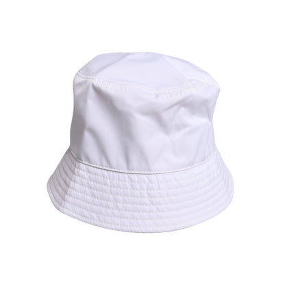 Dolce & Gabbana White Cotton Wide Brim Bucket Hat