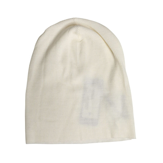 Dolce & Gabbana Beige Wool Blend Knitted Beanie Cap