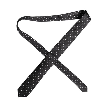 Dolce & Gabbana Black Polka Dots Silk Adjustable Necktie Tie