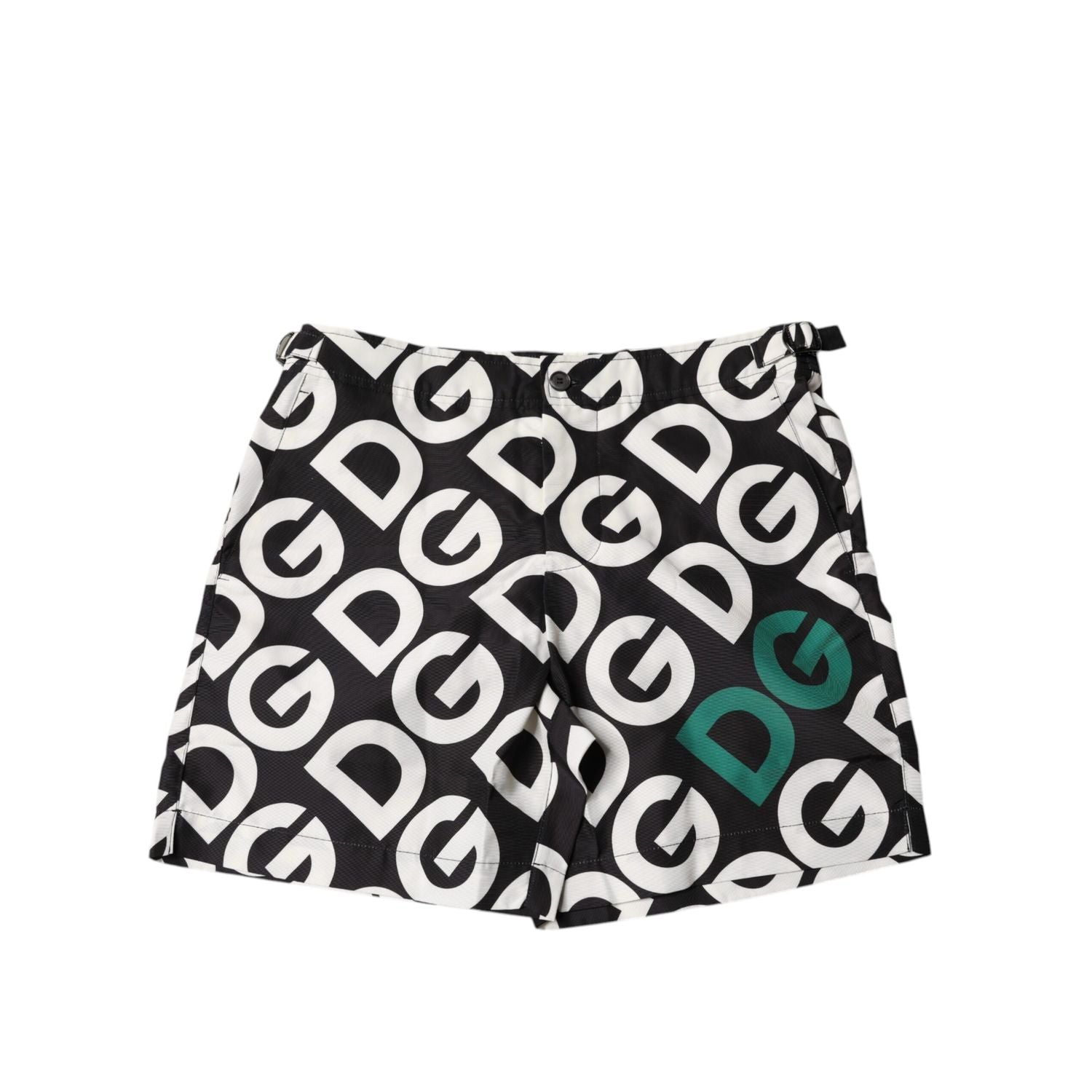 Dolce & Gabbana Black White Logo Beachwear Shorts Swimwear