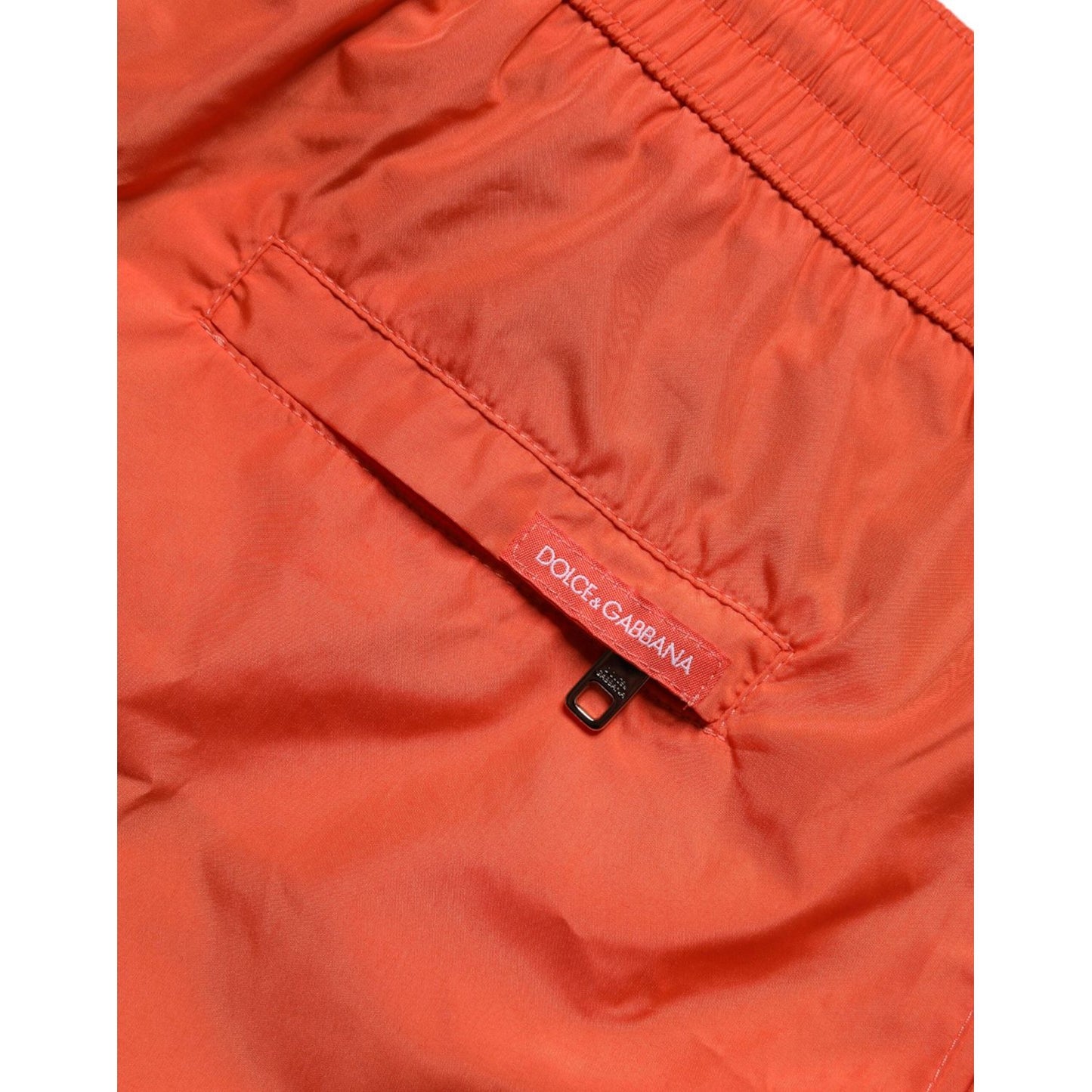 Dolce & Gabbana Orange Polyester Beachwear Shorts 2Pc Swimwear Dolce & Gabbana