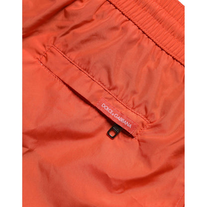 Dolce & Gabbana Orange Polyester Beachwear Shorts 2Pc Swimwear Dolce & Gabbana