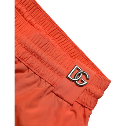 Dolce & Gabbana Orange Polyester Beachwear Shorts 2Pc Swimwear Dolce & Gabbana